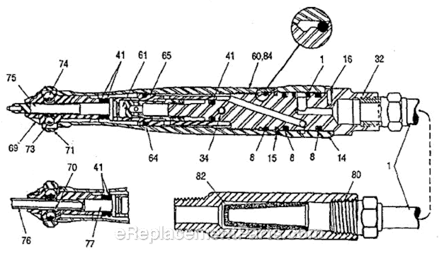 Page A Diagram and Parts List for CP9361 T012644 Chicago Pneumatic Hammer